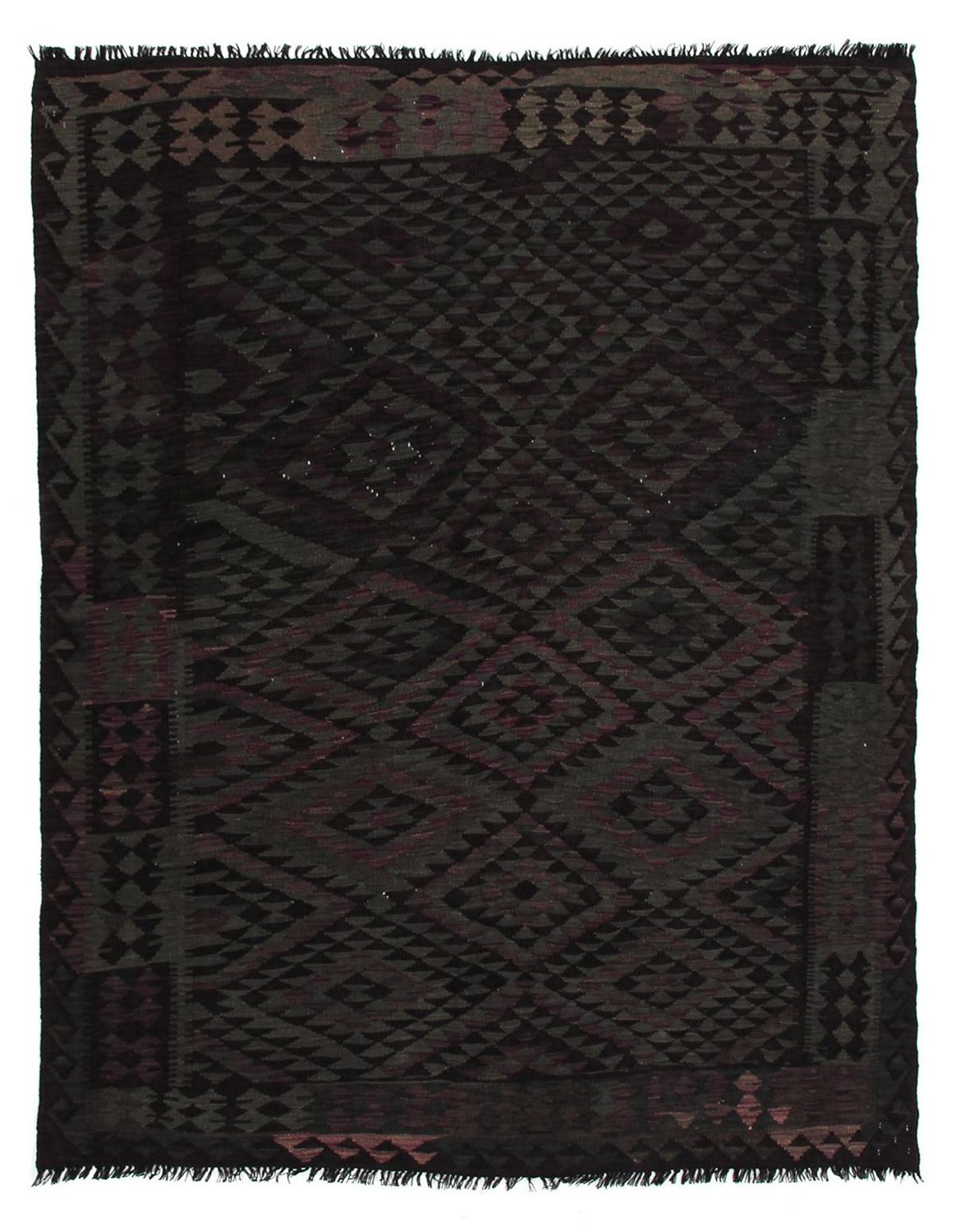 Kelim Carpet - Splash - 212 x 162 cm - flerfarvet