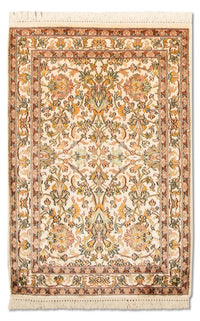 Silketæppe - Kashmir Silk - 95 x 62 cm - beige