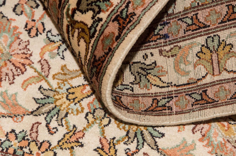 Silketæppe - Kashmir Silk - 95 x 62 cm - beige