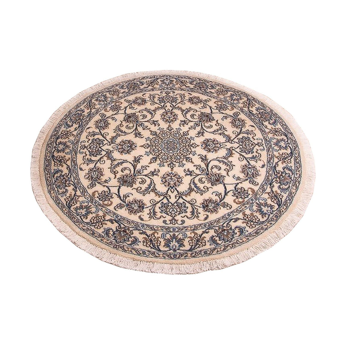 Persisk tæppe - Nain - Royal rundt  - 150 x 150 cm - beige