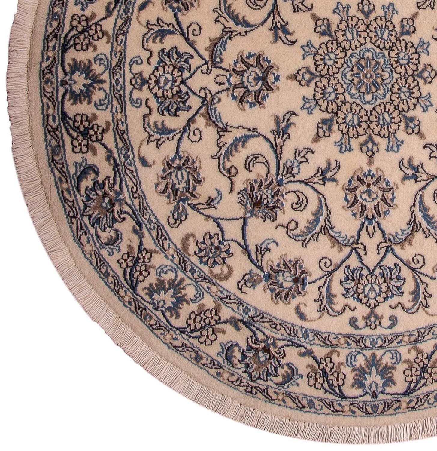 Persisk tæppe - Nain - Royal rundt  - 150 x 150 cm - beige