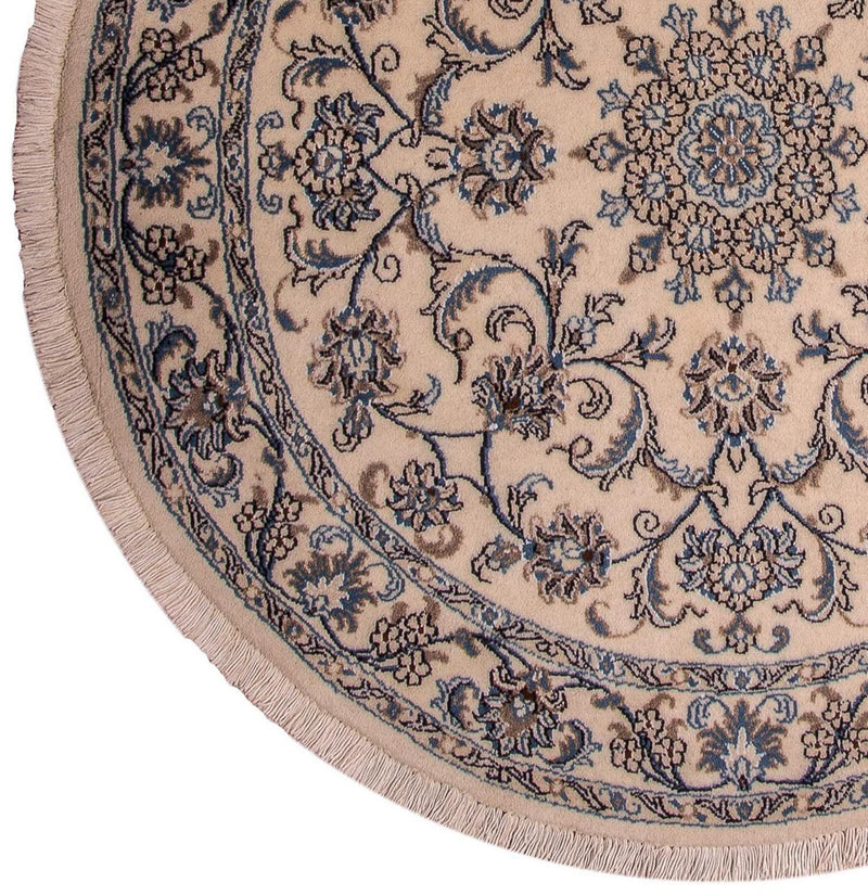 Persisk tæppe - Nain - Royal rundt  - 150 x 150 cm - beige