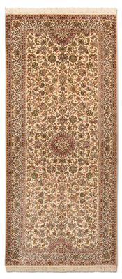 Løber Silketæppe - Kashmir Silk - 190 x 77 cm - beige