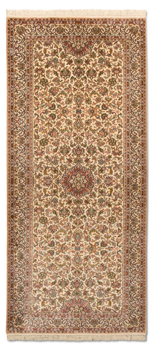 Løber Silketæppe - Kashmir Silk - 190 x 77 cm - beige
