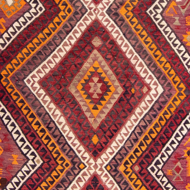 Løber Kelim-tæppe - gammelt - 375 x 140 cm - flerfarvet