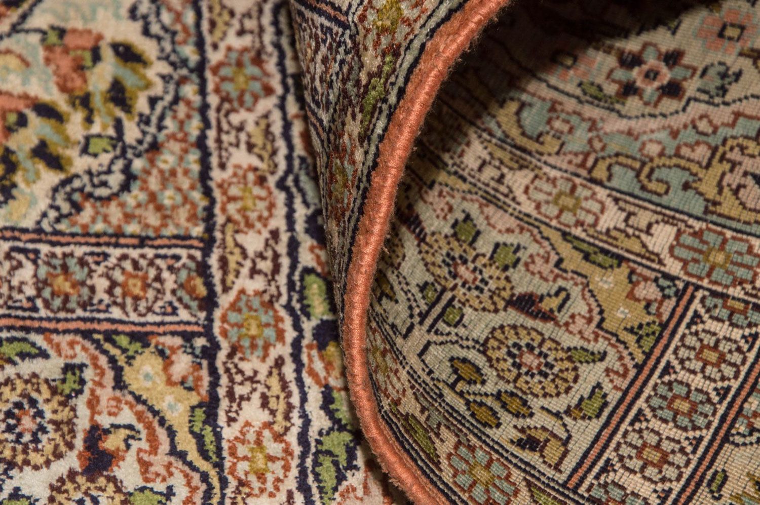 Løber Silketæppe - Kashmir Silk - 270 x 75 cm - flerfarvet