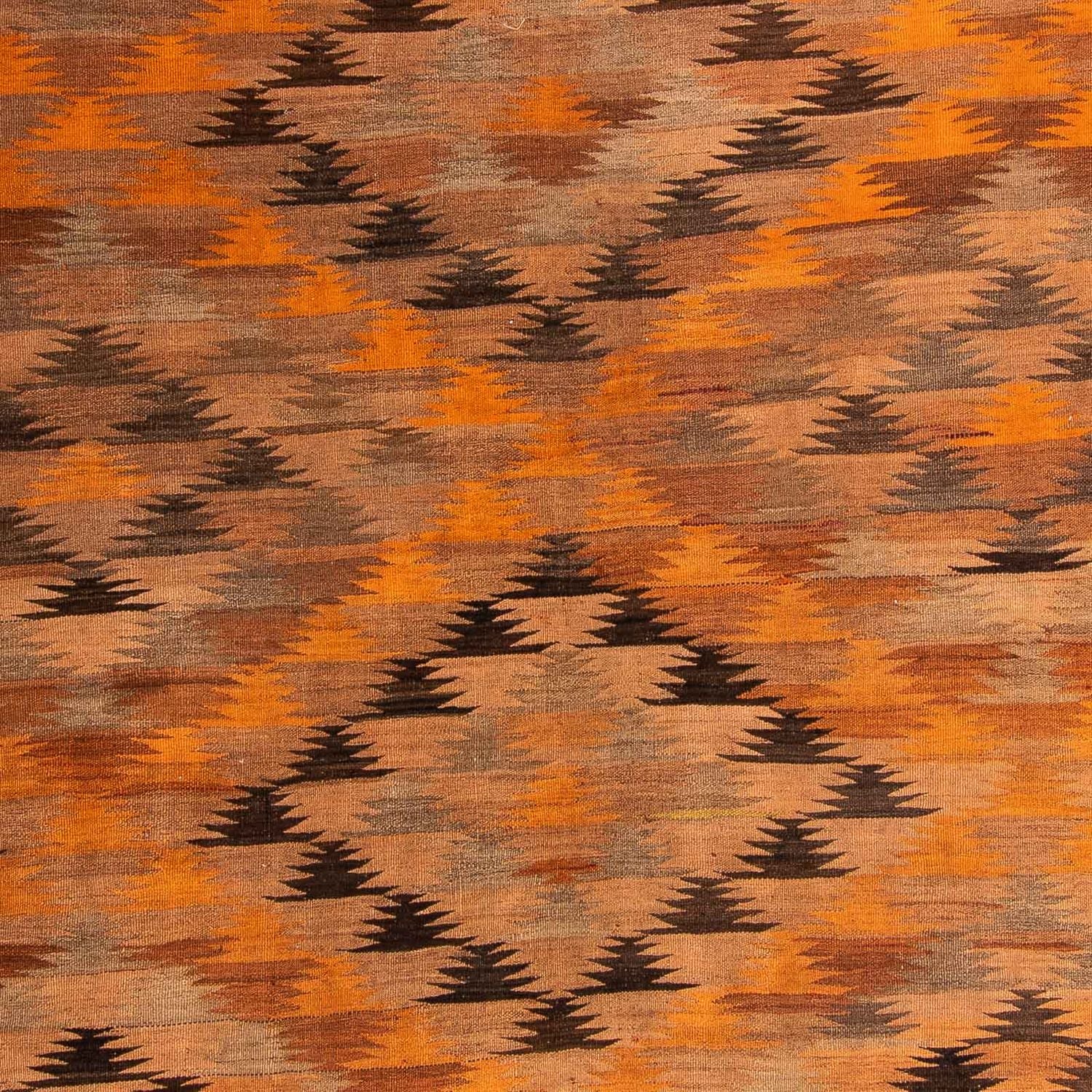 Kelim-tæppe - gammelt - 360 x 275 cm - flerfarvet