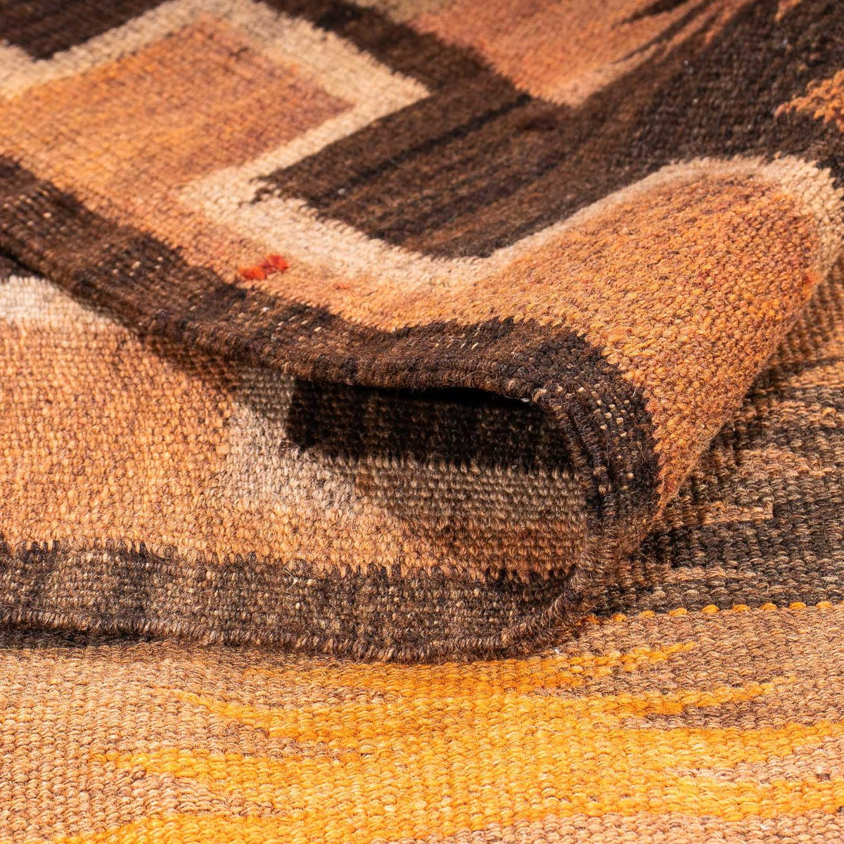 Kelim-tæppe - gammelt - 360 x 275 cm - flerfarvet