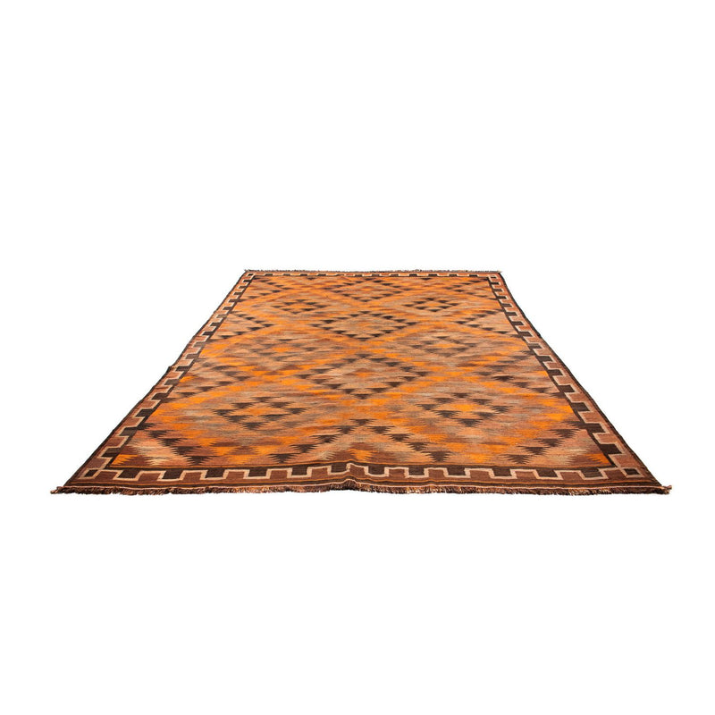 Kelim-tæppe - gammelt - 360 x 275 cm - flerfarvet