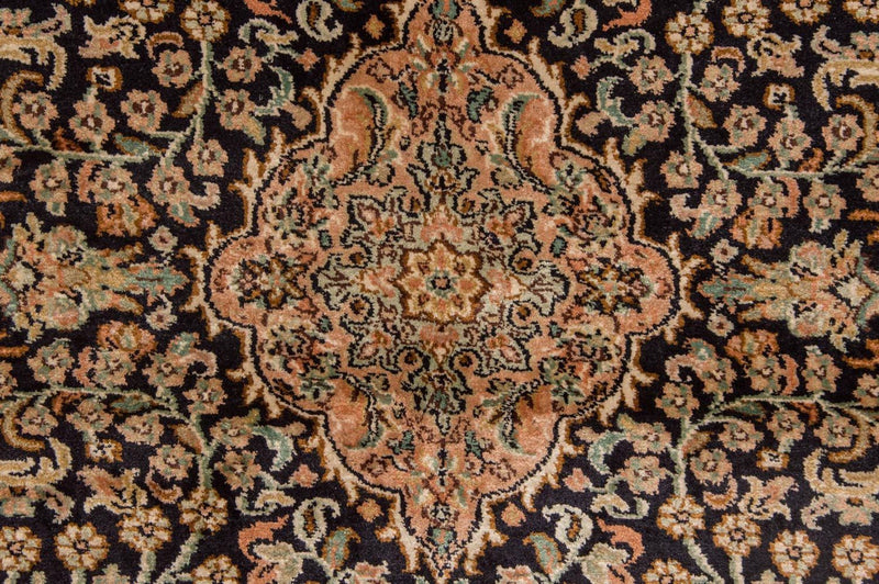 Silketæppe - Kashmir Silk - 153 x 93 cm - mørkeblå