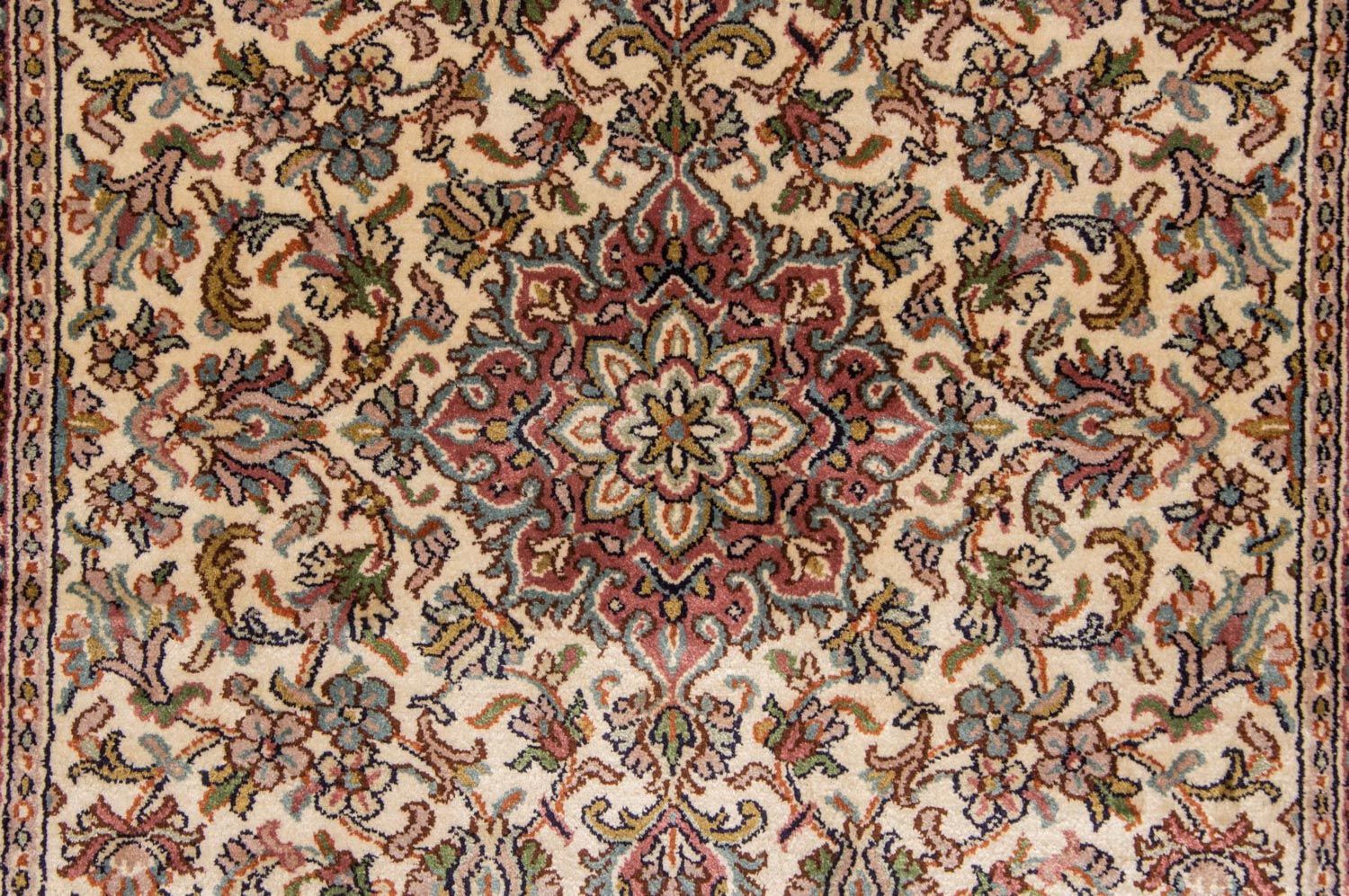 Løber Silketæppe - Kashmir Silk - 192 x 79 cm - beige