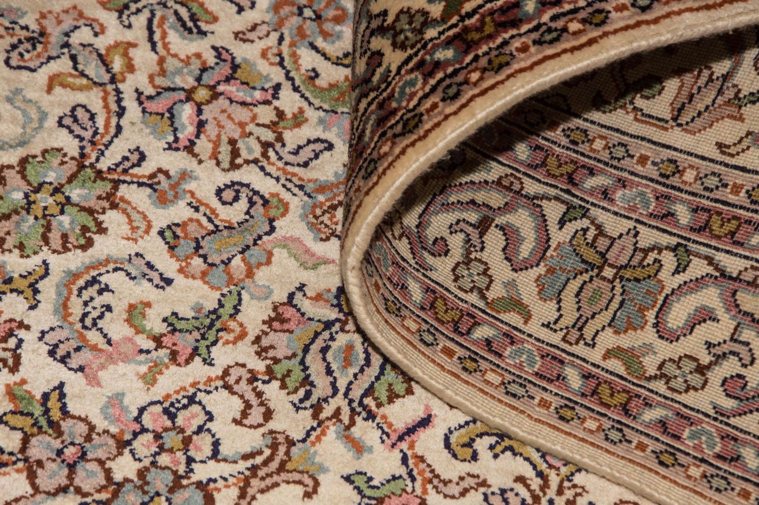 Løber Silketæppe - Kashmir Silk - 192 x 79 cm - beige