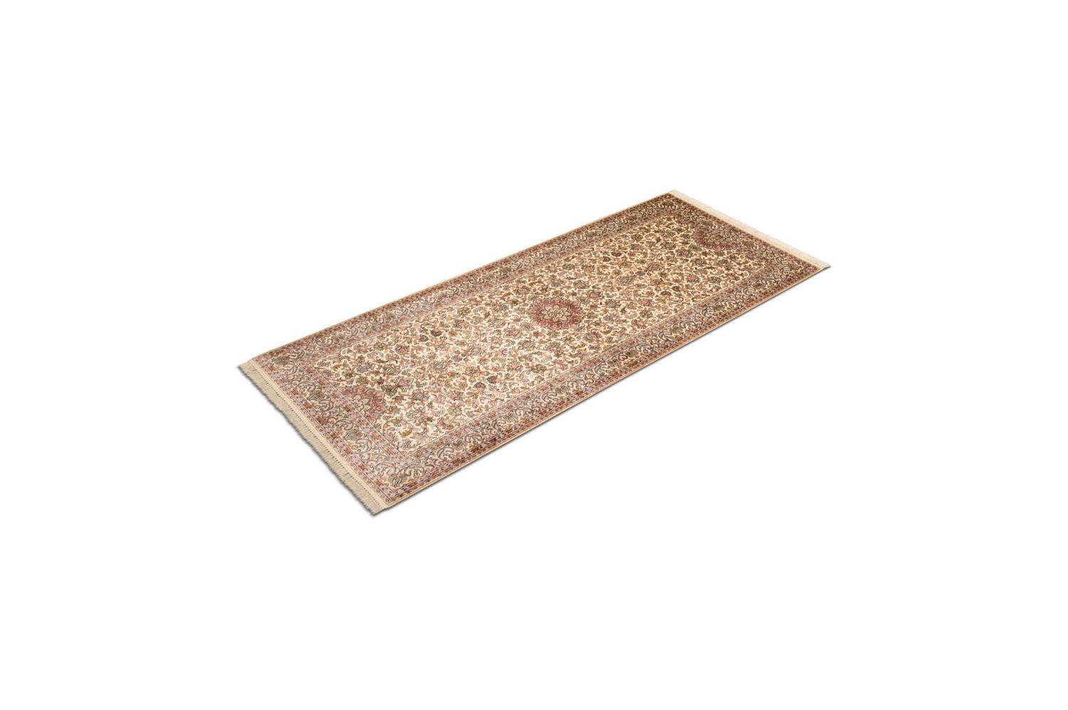 Løber Silketæppe - Kashmir Silk - 192 x 79 cm - beige