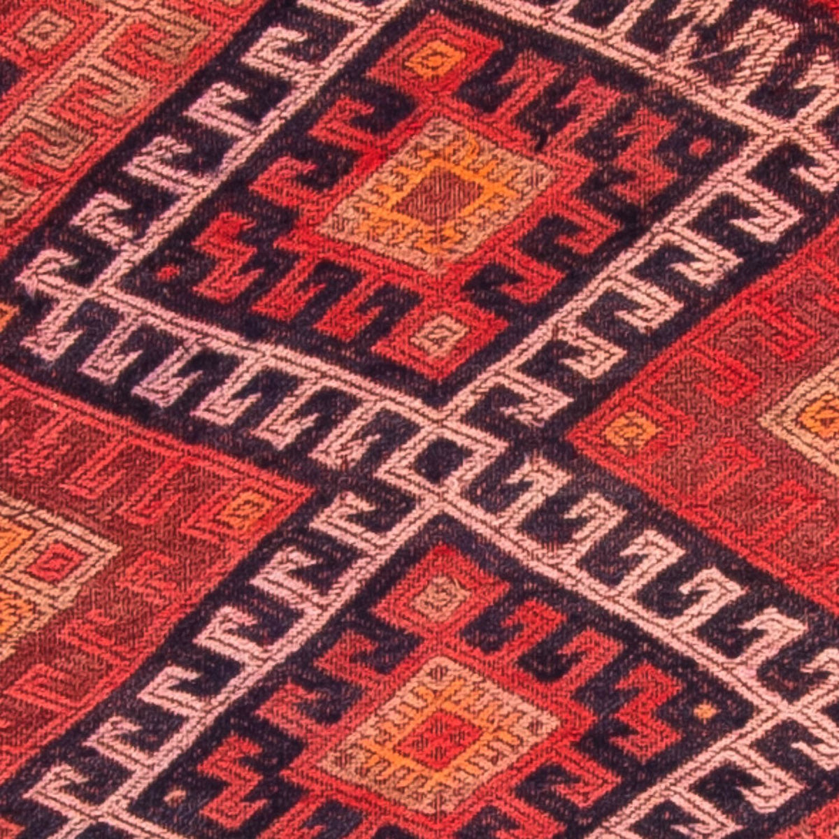 Løber Kelim-tæppe - gammelt - 380 x 75 cm - flerfarvet