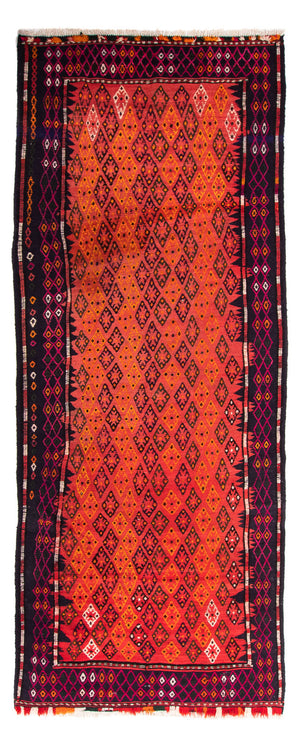 Løber Kelim-tæppe - gammelt - 330 x 135 cm - flerfarvet