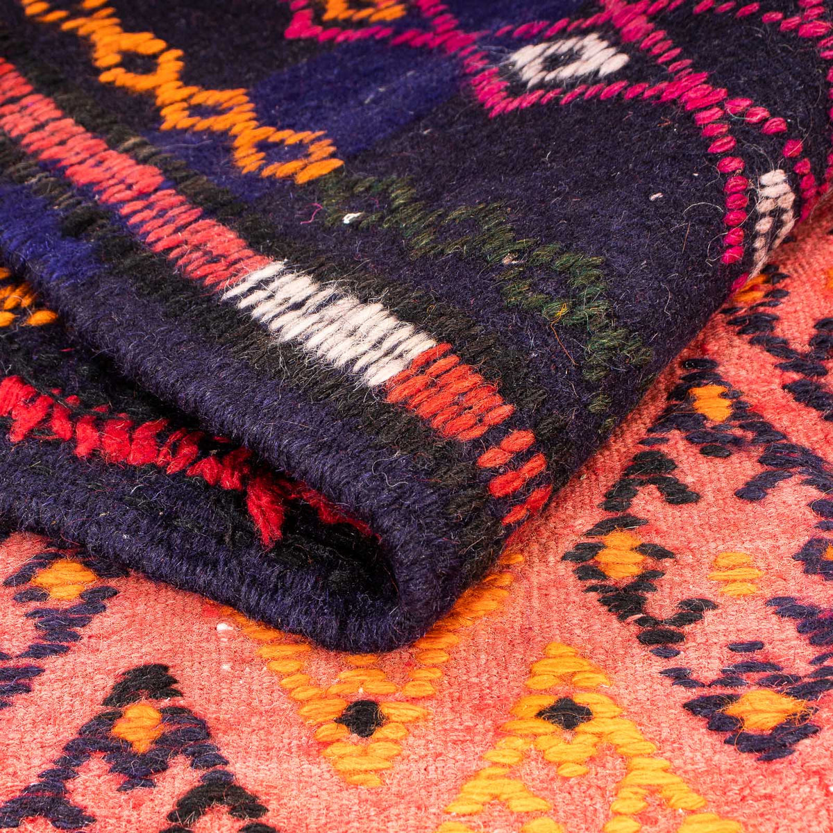 Løber Kelim-tæppe - gammelt - 330 x 135 cm - flerfarvet