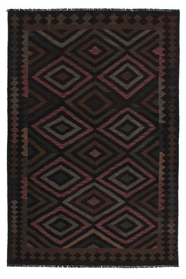 Kelim Carpet - Splash - 240 x 166 cm - sort