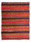 Kelim-tæppe - gammelt - 255 x 210 cm - flerfarvet