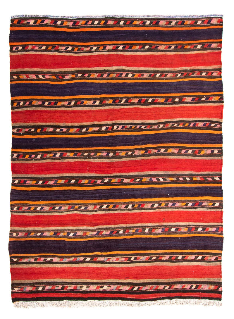 Kelim-tæppe - gammelt - 255 x 210 cm - flerfarvet