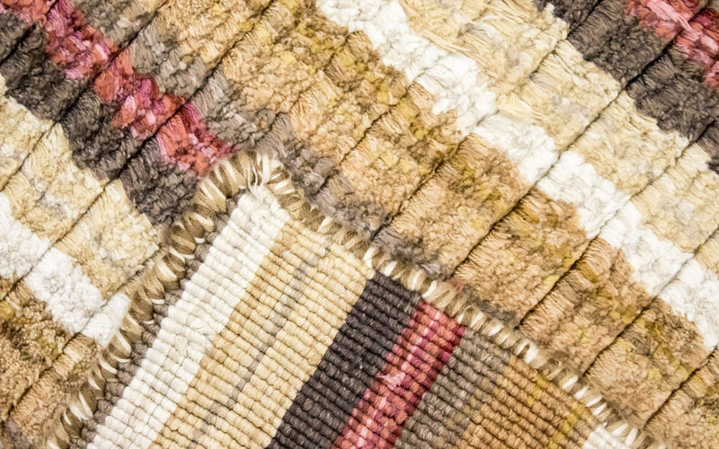 Viskose tæppe firkantet  - 200 x 200 cm - flerfarvet