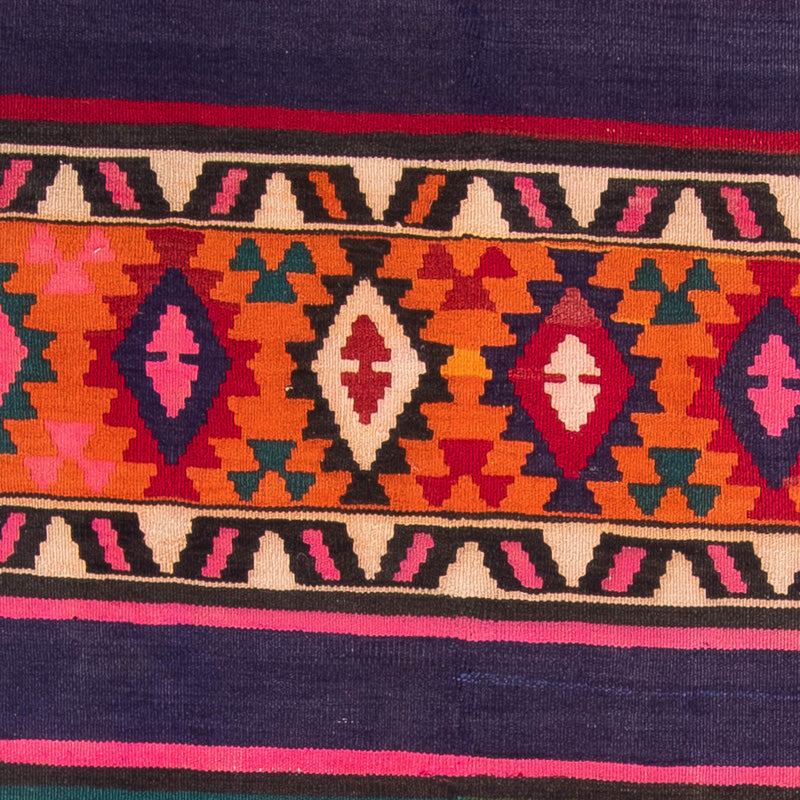 Løber Kelim-tæppe - gammelt - 370 x 145 cm - flerfarvet