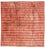 Viskose tæppe - 213 x 213 cm - flerfarvet