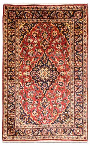 Persisk tæppe - Keshan - 163 x 100 cm - rød