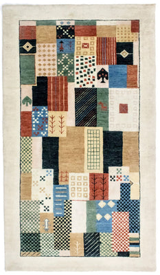 Gabbeh Tæppe - Loribaft Persisk - 165 x 95 cm - farvet