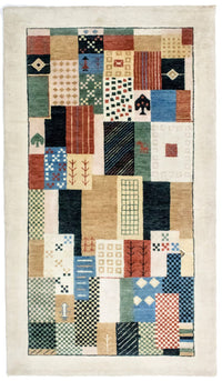 Gabbeh Tæppe - Loribaft Persisk - 165 x 95 cm - farvet