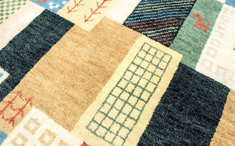Gabbeh Tæppe - Loribaft Persisk - 165 x 95 cm - farvet