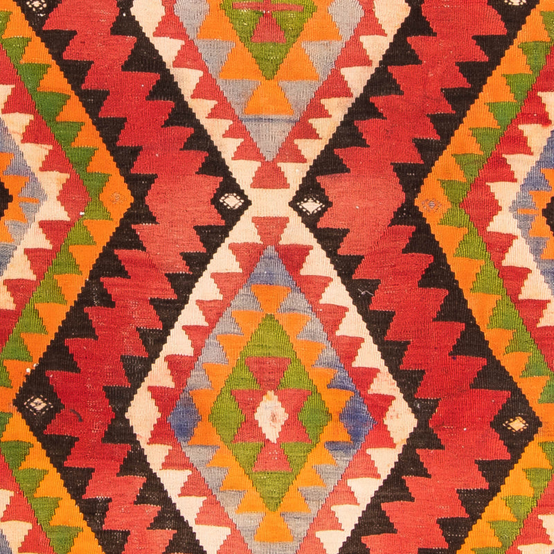 Løber Kelim-tæppe - gammelt - 315 x 150 cm - flerfarvet