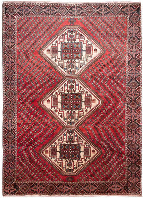 Persisk tæppe - Nomadisk - 256 x 189 cm - rød
