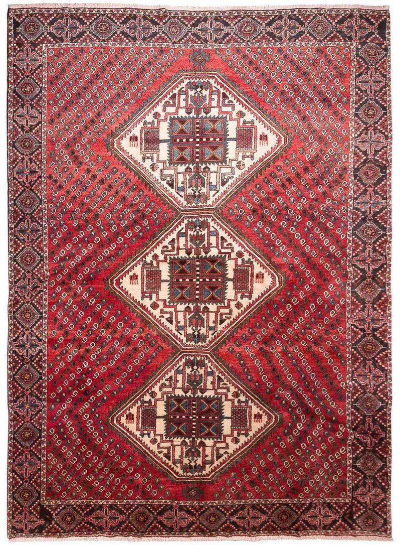Persisk tæppe - Nomadisk - 256 x 189 cm - rød