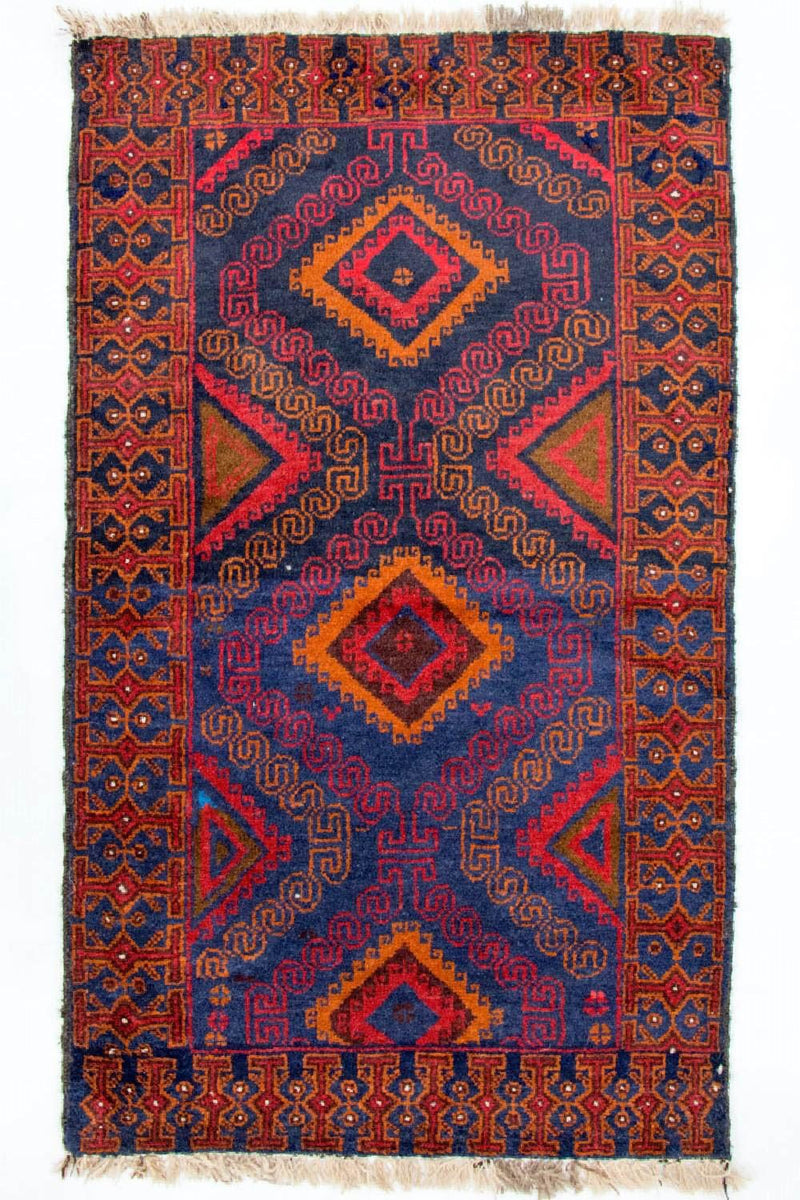 Baluch-tæppe - 140 x 79 cm - blå