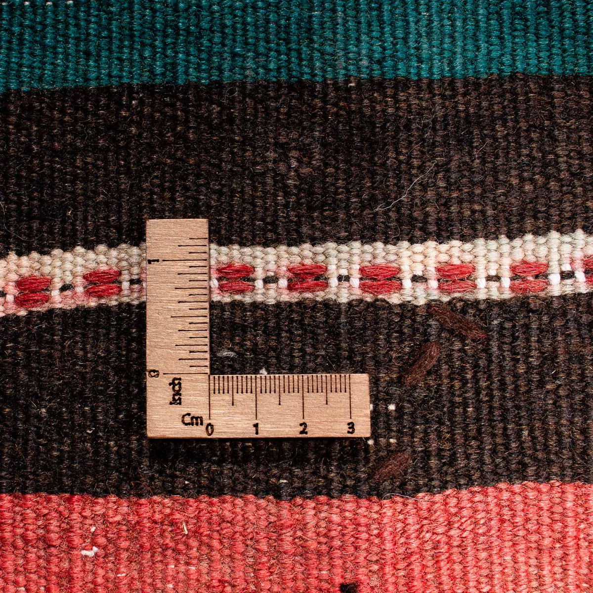 Kelim-tæppe - gammelt - 190 x 175 cm - flerfarvet