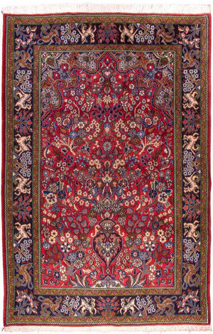 Persisk tæppe - Ghom - 200 x 140 cm - rød