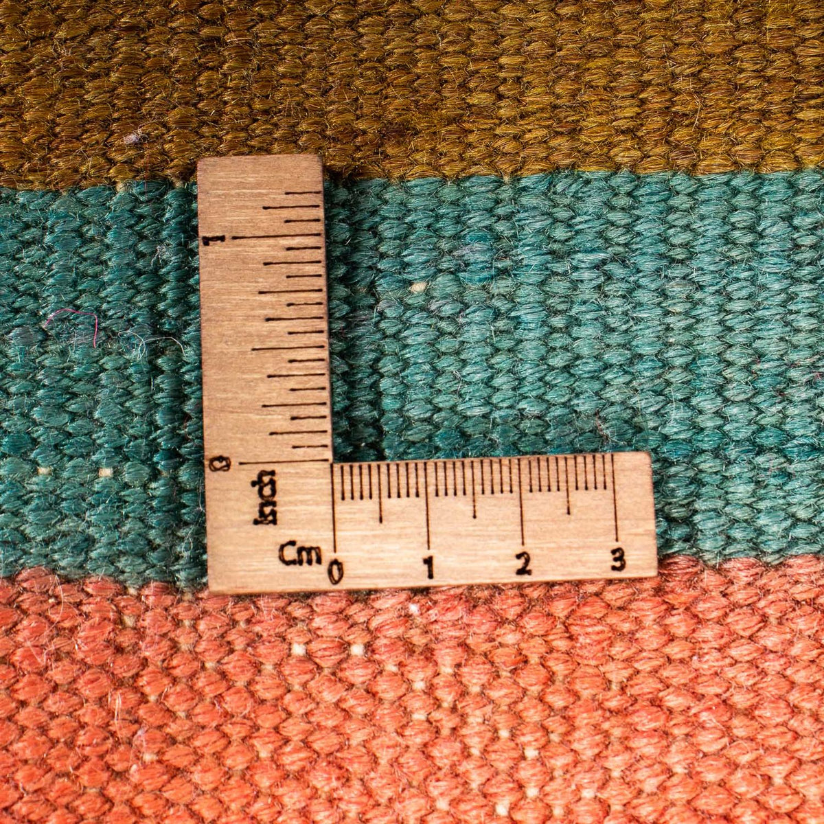 Kelim-tæppe - gammelt - 170 x 140 cm - flerfarvet