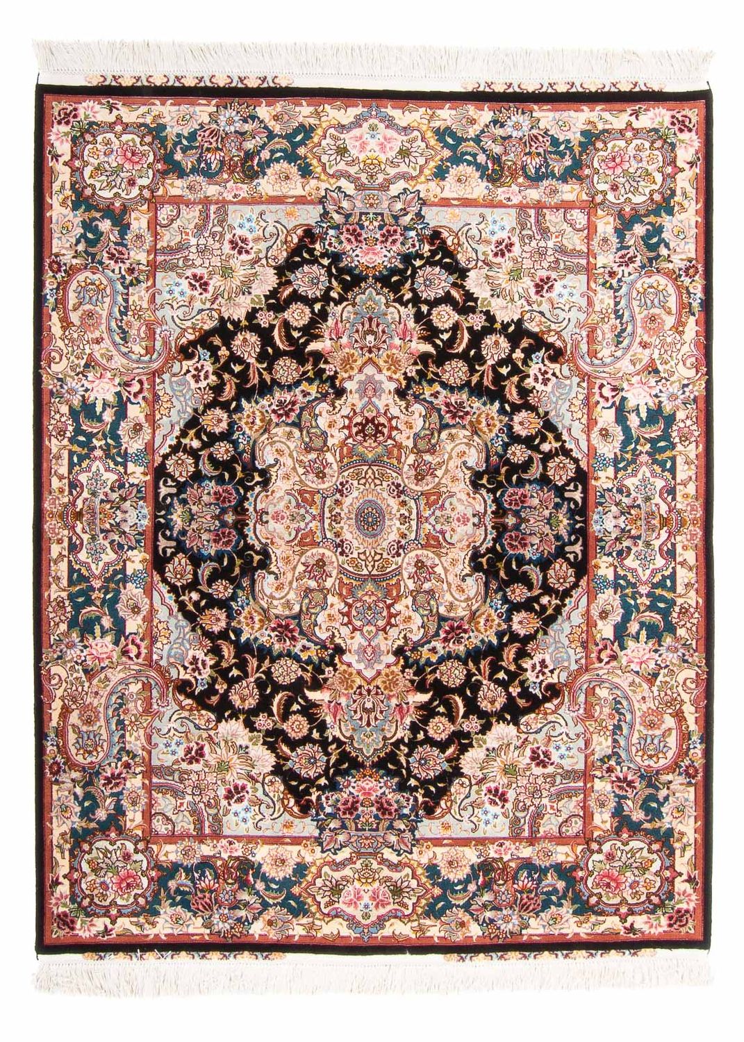 Persisk tæppe - Tabriz - Royal - 200 x 150 cm - mørkeblå