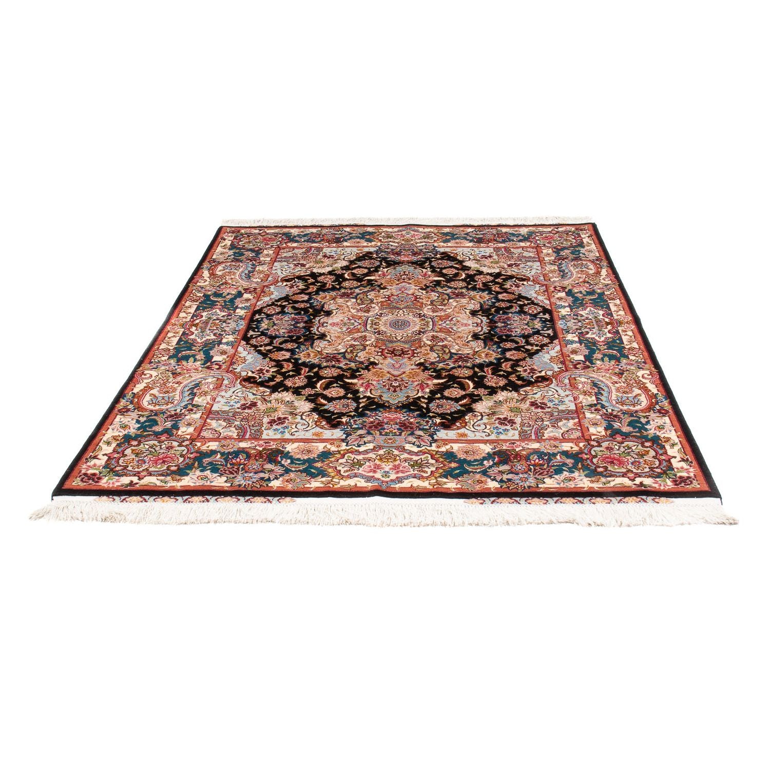 Persisk tæppe - Tabriz - Royal - 200 x 150 cm - mørkeblå