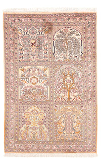Silketæppe - Kashmir Silk - 119 x 79 cm - flerfarvet