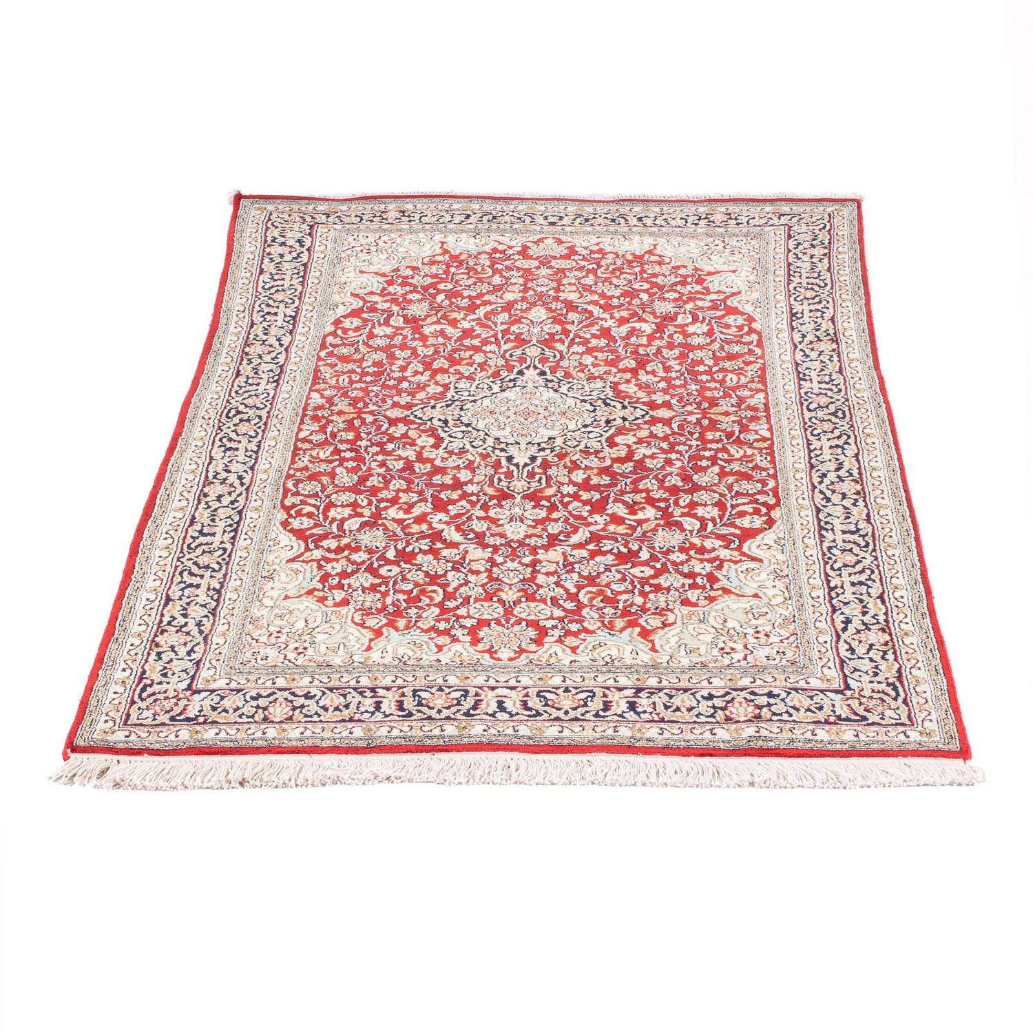 Silketæppe - Kashmir Silk - 162 x 90 cm - rød