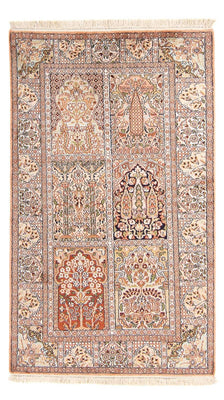 Silketæppe - Kashmir Silk - 148 x 92 cm - flerfarvet