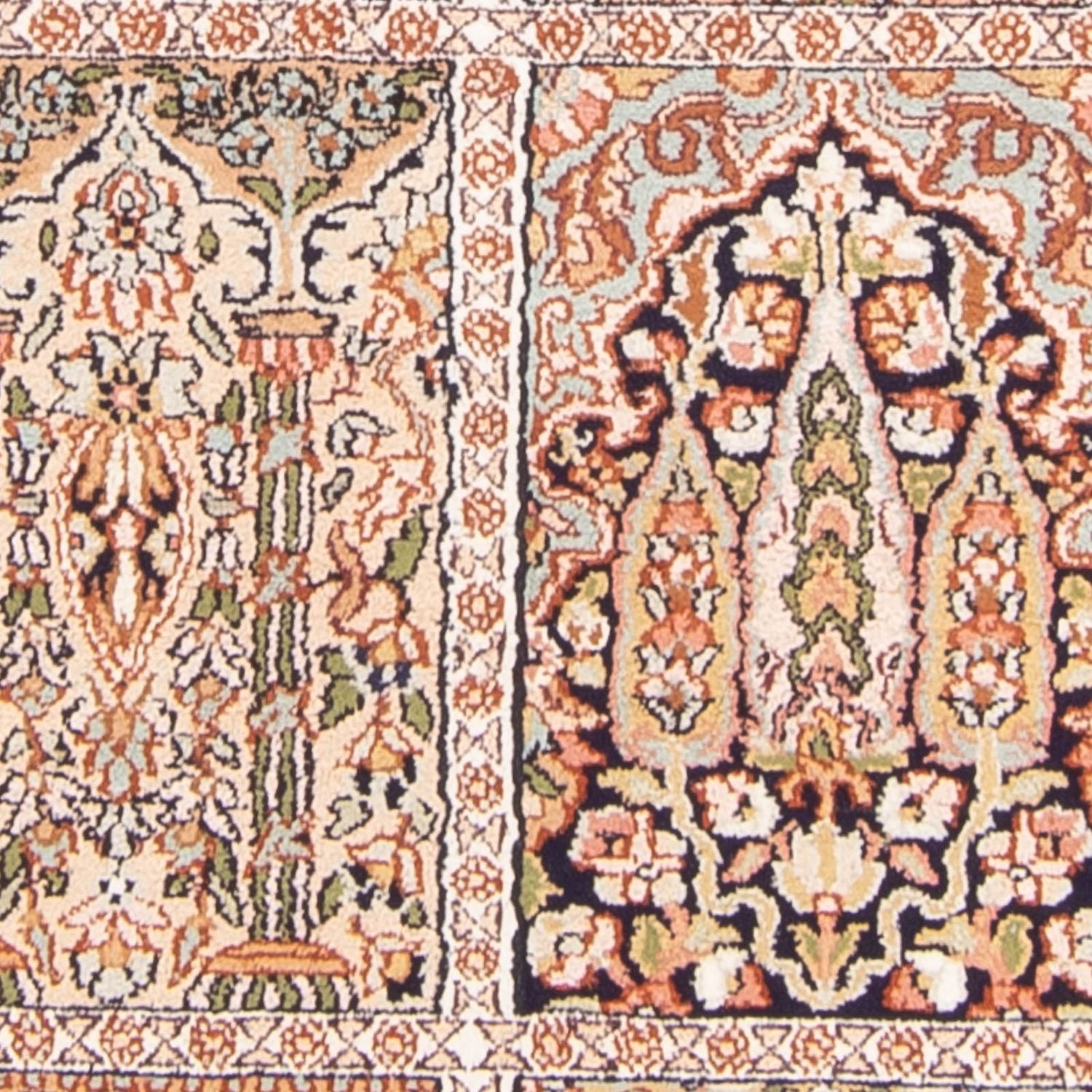 Silketæppe - Kashmir Silk - 148 x 92 cm - flerfarvet
