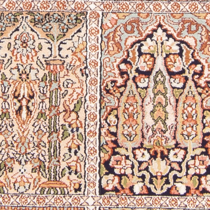 Silketæppe - Kashmir Silk - 148 x 92 cm - flerfarvet