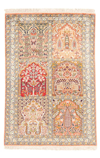 Silketæppe - Kashmir Silk - 155 x 80 cm - flerfarvet