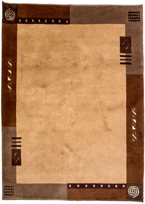 Nepal Tæppe - 191 x 148 cm - brun