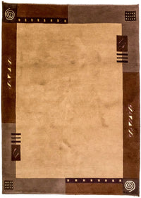 Nepal Tæppe - 191 x 148 cm - brun