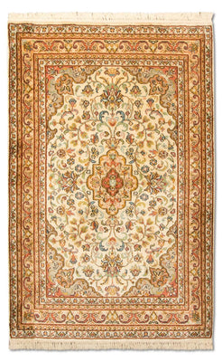 Silketæppe - Kashmir Silk - 123 x 79 cm - beige