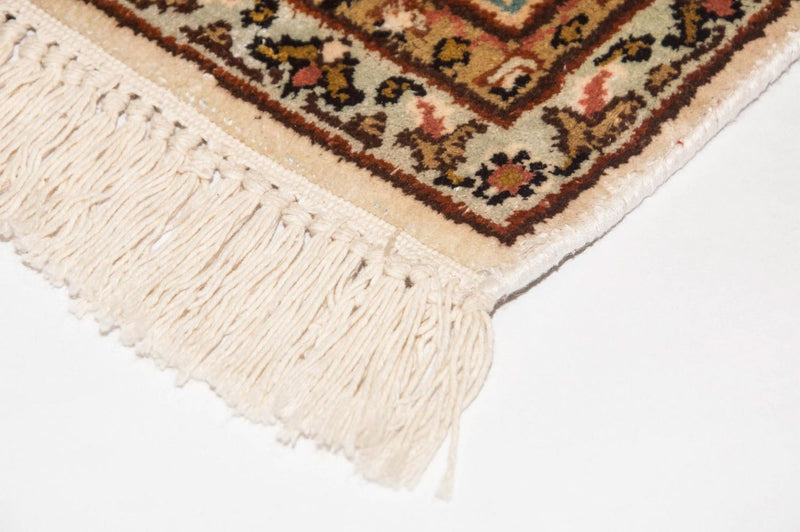 Silketæppe - Kashmir Silk - 123 x 79 cm - beige
