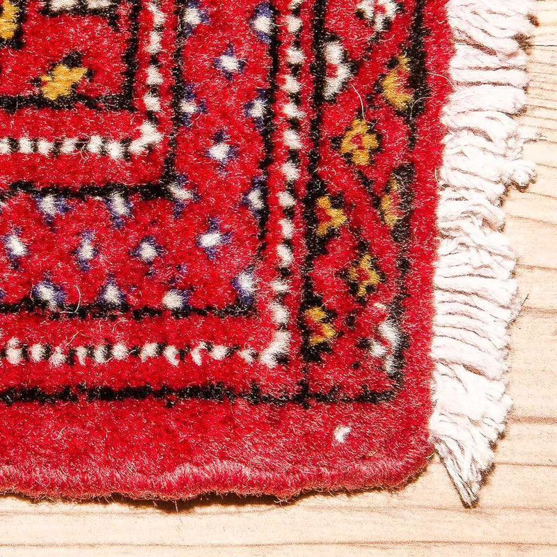 Turkaman-tæppe - 140 x 70 cm - rød